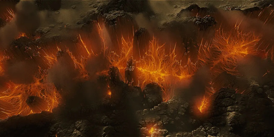 Paysage volcanique dans World Creator 2025