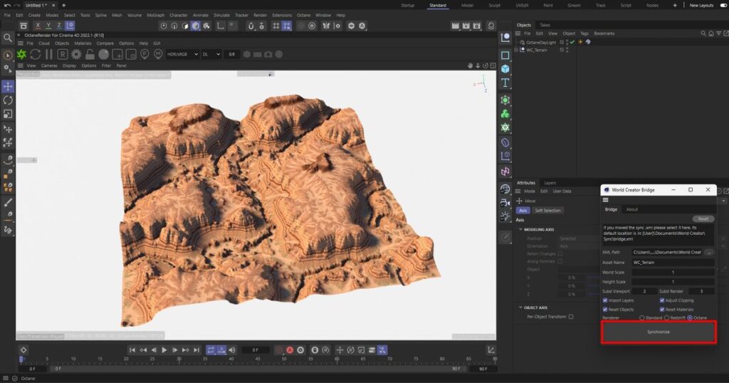 Terrain en construction sur World Creator 2025