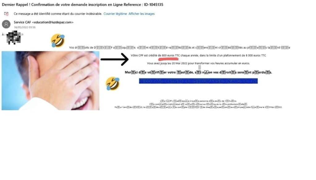 phishing arnaque cpf