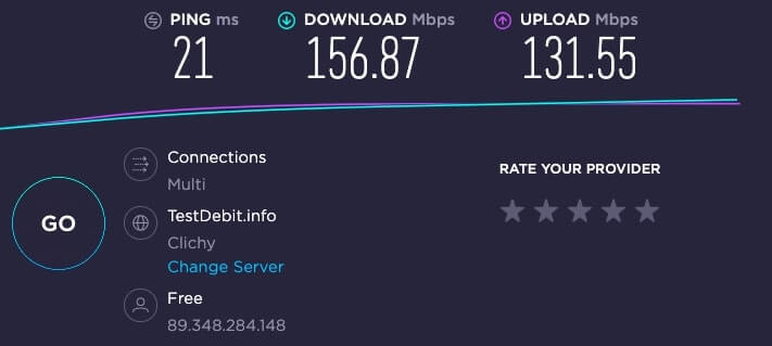 Avec NordVPN – Serveur France