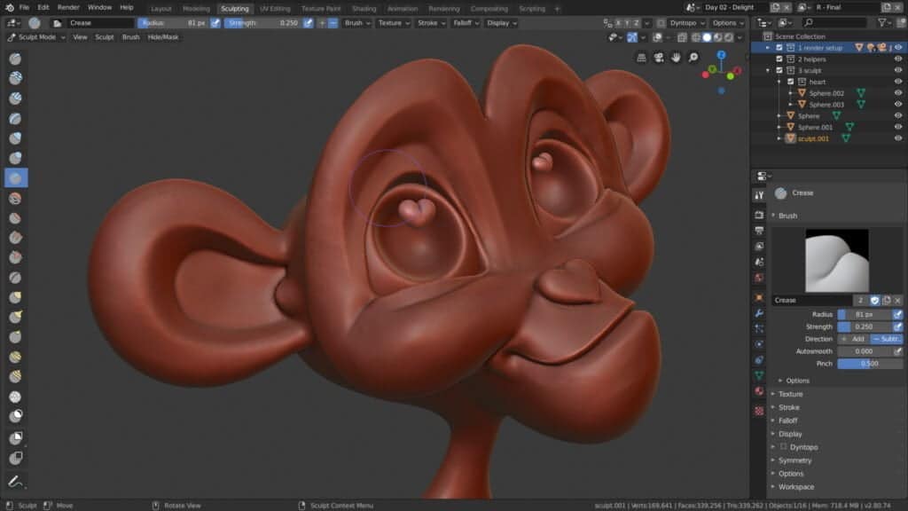 sculpt avec blender