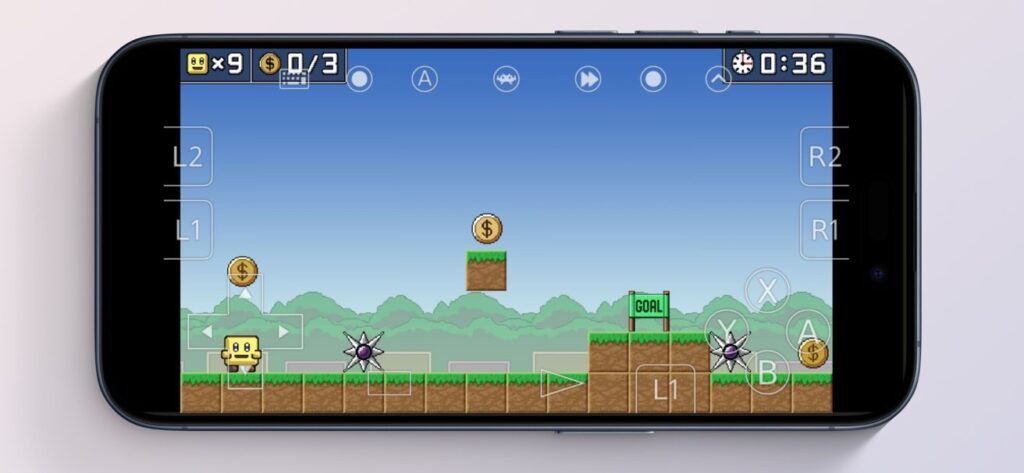 L'émulateur rétroarch en pleine utilisation et disponible sur l'app-store