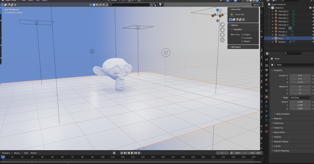 blender éclairage optimal