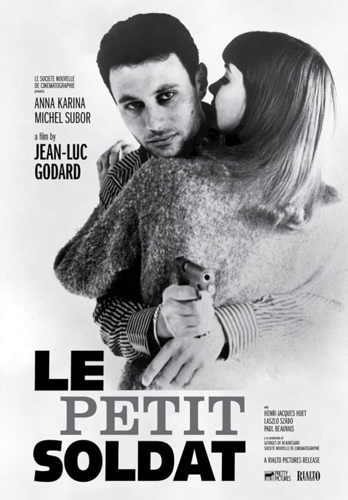 Affiche du film Le Petit Soldat de Jean-Luc Godard, avec Michel Subor et Anna Karina