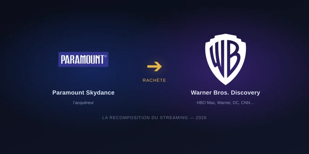 La recomposition du streaming en 2026 : Warner racheté par Paramount Skydance