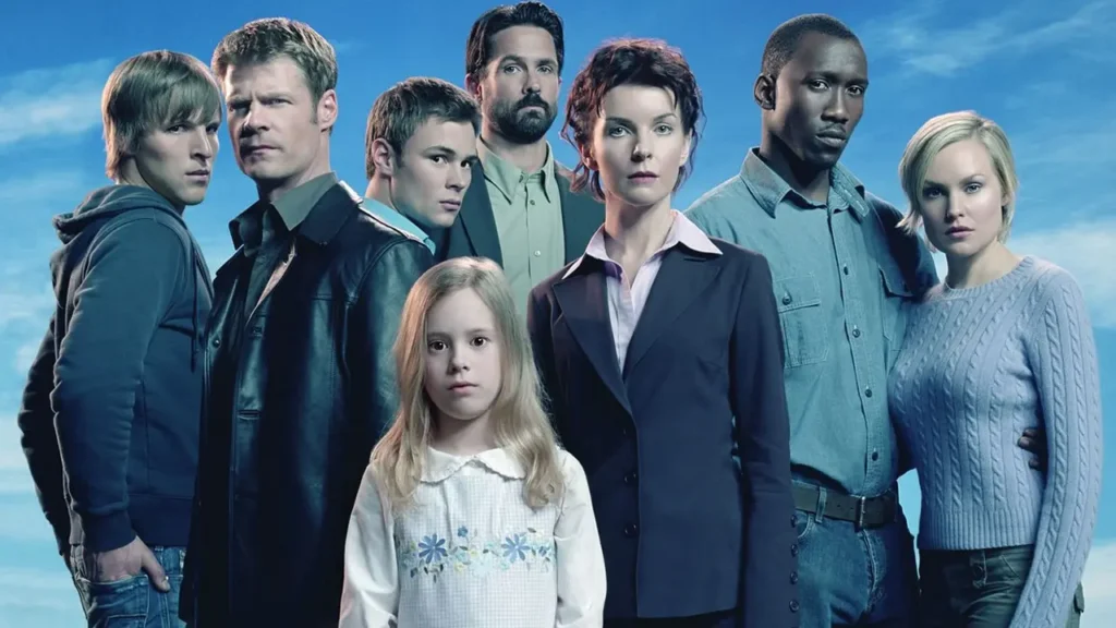 Affiche promotionnelle de The 4400 — 4400 disparus revenus avec des pouvoirs. © USA Network