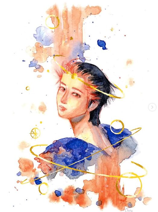 Portrait à l'aquarelle par Chacrispy