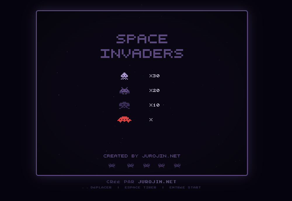 Space invaders version Jurojin.net