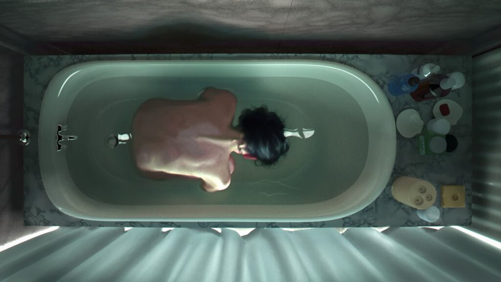 Requiem for a Dream (2000) – Le cadre enferme le corps, image d’une psyché en rupture.