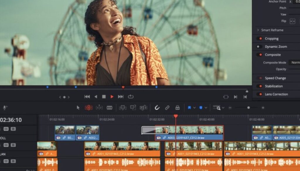 Capture d'Ecran Da Vinci Resovle 20.3.2