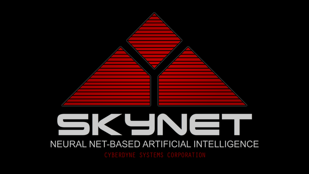 Logo de Skynet, l'agence qui quelque soit la timeline précipitera le jugement dernier et la fin de l'humanité