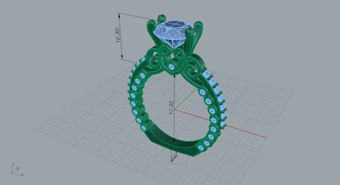 Modèle de bague réalisée sous TinkerCad
