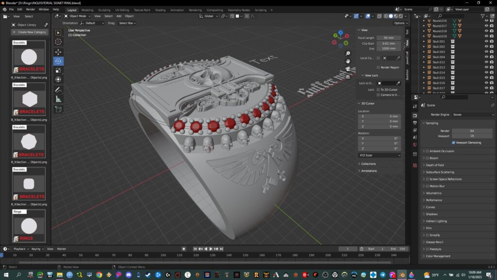 Blender + JewelCraft le pipeline gratuit et open-source pour la création de bijoux