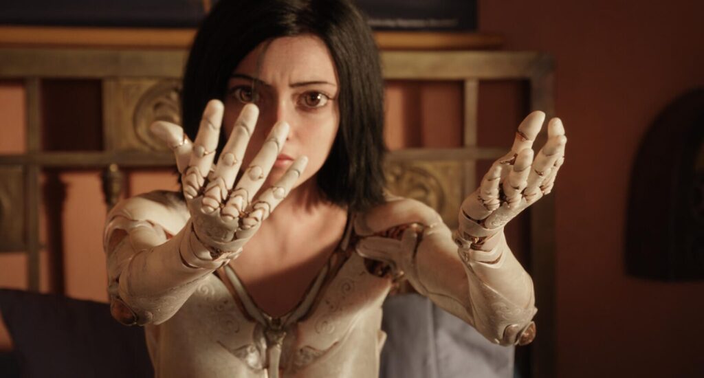 Alita face à la matérialité de son corps