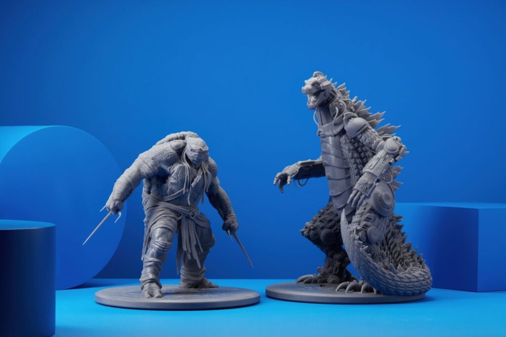 Figurines modélisées, puis imprimées en 3D