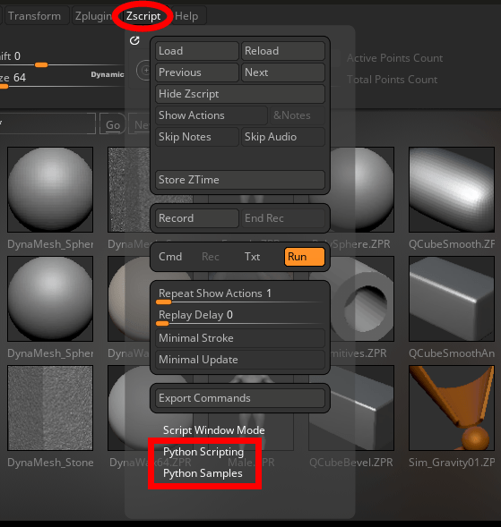 Extrait de la page d'aide dédiée à Zbrush sur le site de Maxon
