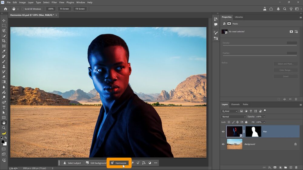 tuto Photoshop harmonize