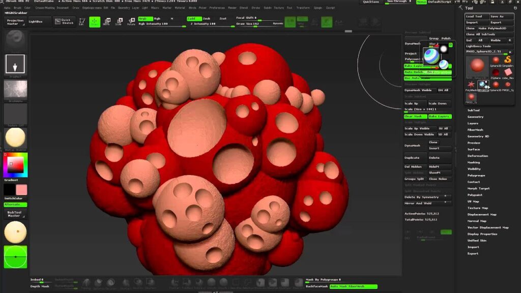 Zbrush CZ 2.5 D mode extrait de la chaine Youtube my3drealm