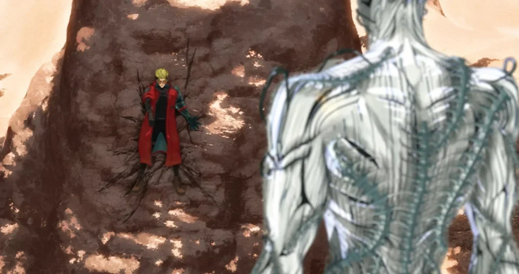 affrontement final entre vash et kinves trigun stargaze