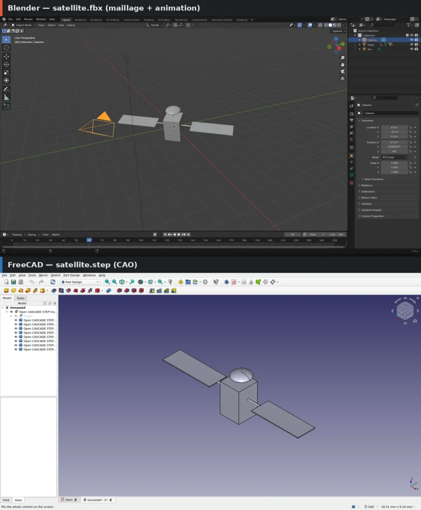 Blender et FreeCAD, les deux logiciels gratuits qui ouvrent presque tous les fichiers 3D