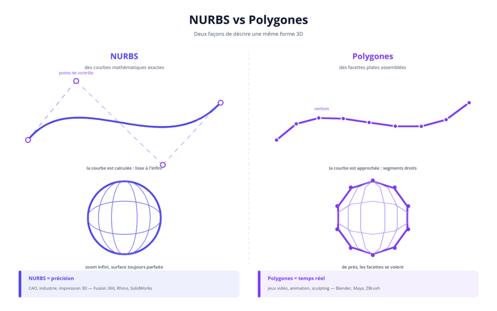 différence entre nurbs et polygone