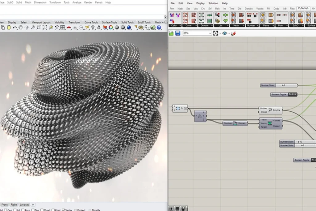 utilisation Grasshopper rhino 3d