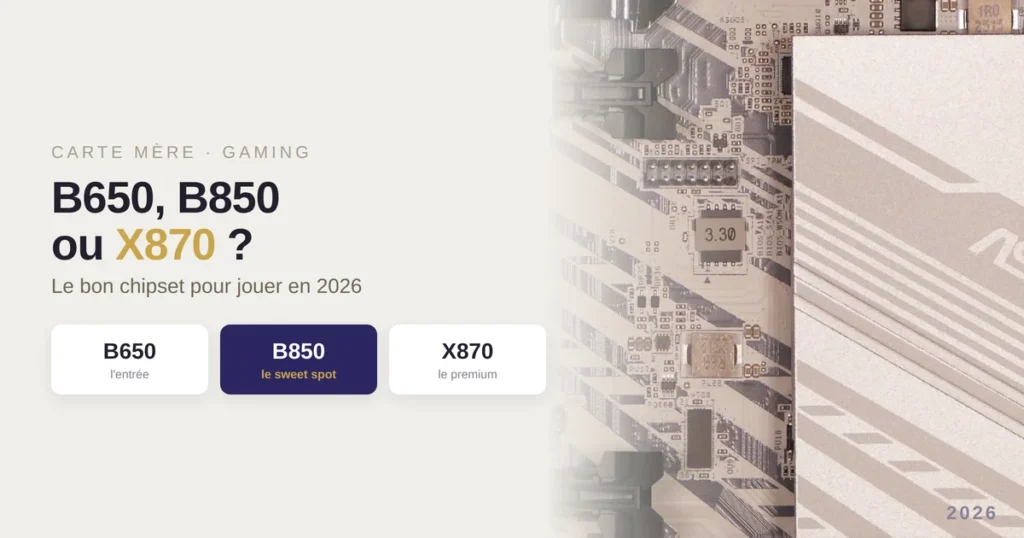 Quelle carte mère pour jouer en 2026 : B650, B850 ou X870 ?